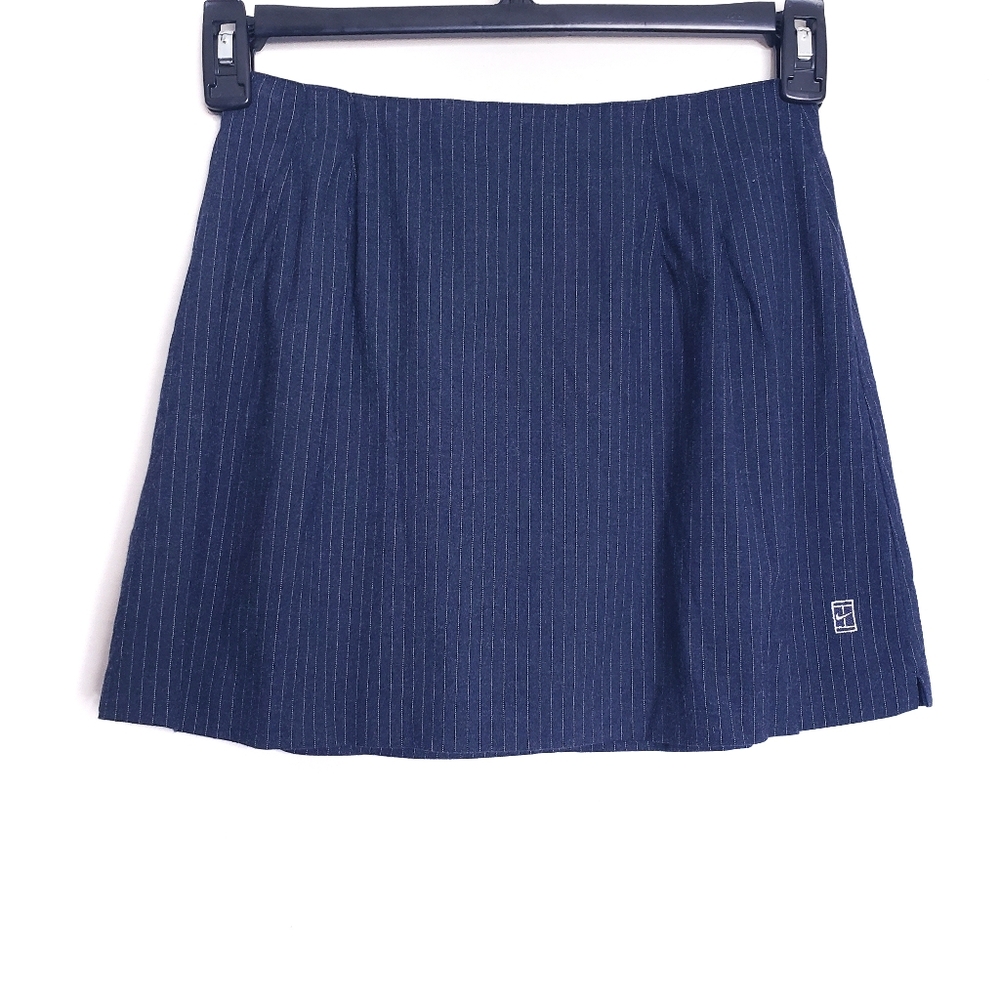 Nike Navy Blue Pinstripe Athletic Skirt Girls Size Medium 8-10